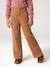 Pantalon fille large velours côtelé style paperbag bordeaux+camel+marine+mauve+olive 7 - vertbaudet enfant 