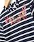 T-shirt manches longues fille Fond indigo raye rose 3 - vertbaudet enfant 