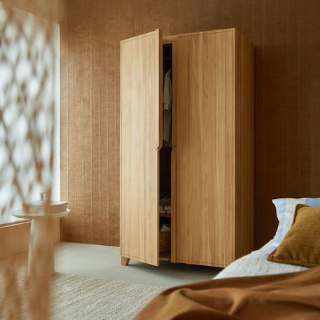 Armoire enfant en bois de teck 190 greta Naturel 6 - vertbaudet enfant 
