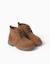 Bottines en suédine avec lacets Beige 2 - vertbaudet enfant 