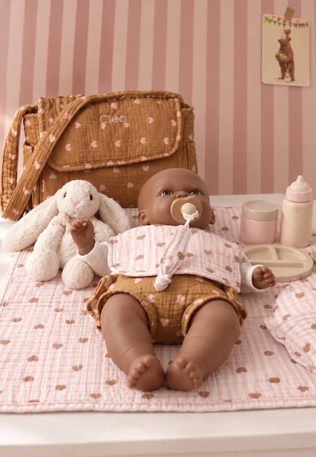 Sac à langer et accessoires personnalisable en bois FSC® Cœur fondant 3 - vertbaudet enfant 