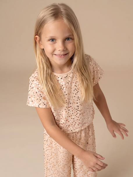 Combinaison sequin fille de fête doré 9 - vertbaudet enfant 