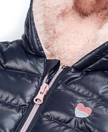 Doudoune à capuche bébé fille Indigo 2 - vertbaudet enfant 