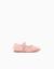 Ballerines en velours avec fermeture à scratch Rose 1 - vertbaudet enfant 