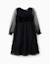 Robe à manches longues en velours et tulle avec volants Noir 2 - vertbaudet enfant 