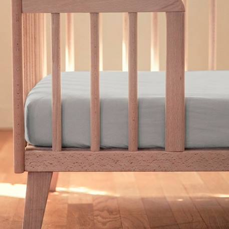 Drap housse coton bio jersey pour lit bébé Blanc+Ecru+Eucalyptus+Naturel+Terracotta 13 - vertbaudet enfant 