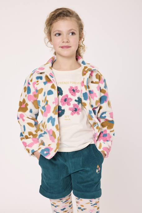 Veste polaire fille Imprime fleur 2 - vertbaudet enfant 