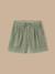 Short velours gaufré taille haute fille Vert pastel 1 - vertbaudet enfant 