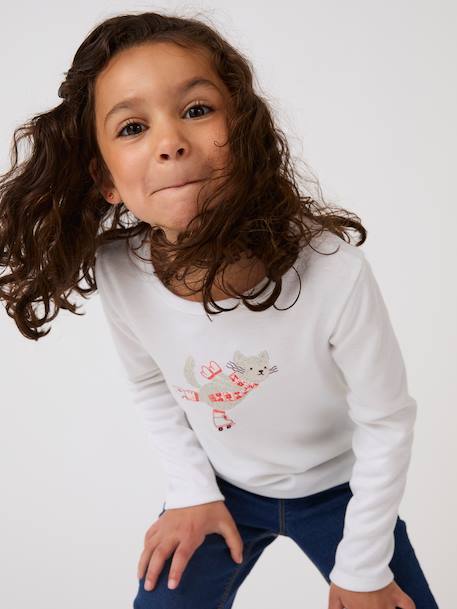 T-shirts thermolactyl sérigraphiés Blanc+Blanc pure+Blanc rose+Gris+Gris clair+Gris pâle 6 - vertbaudet enfant 