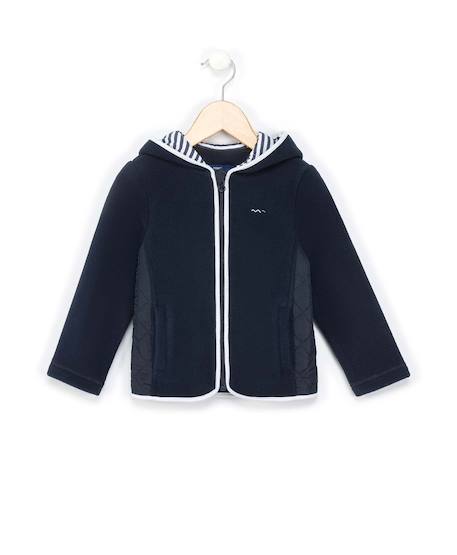 Veste polaire à capuche fille Indigo 1 - vertbaudet enfant 