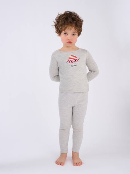T-shirts thermolactyl sérigraphiés Blanc+Blanc pure+Blanc rose+Gris+Gris clair+Gris pâle 19 - vertbaudet enfant 