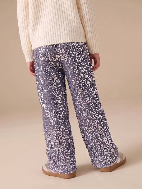 Pantalon large sequin noël fille argenté 8 - vertbaudet enfant 