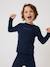 T-shirt iconic thermolactyl sensitive Blanc cassé+Bleu marine+Violet profond 5 - vertbaudet enfant 
