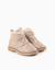 Bottines à finition pailletée et peluche douce synthétique Rose 2 - vertbaudet enfant 