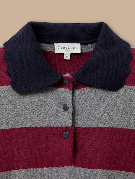 Pull milano rayé fille Rayure bordeaux 2 - vertbaudet enfant 