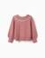 Pull en maille avec col en forme de nœud et lurex Rose 2 - vertbaudet enfant 