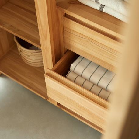 Armoire enfant en bois de teck 190 greta Naturel 5 - vertbaudet enfant 