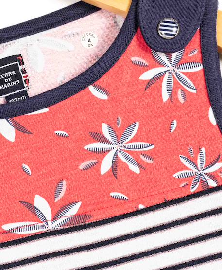 Tunique sans manches fille Fond blanc raye indigo 3 - vertbaudet enfant 
