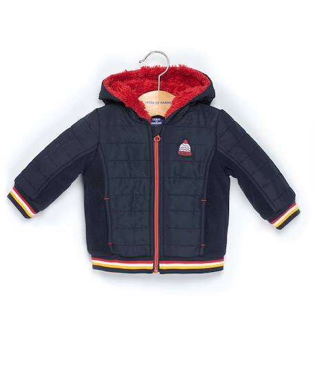 Manteau à capuche bébé garçon Indigo 1 - vertbaudet enfant 