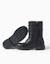 Bottines motardes avec lacets et doublure douce Noir 3 - vertbaudet enfant 