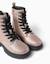 Bottes montantes avec effet paillettes et lacets Gris 4 - vertbaudet enfant 