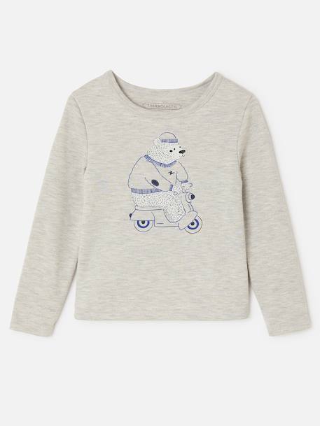 T-shirts thermolactyl sérigraphiés Blanc+Blanc pure+Blanc rose+Gris+Gris clair+Gris pâle 15 - vertbaudet enfant 