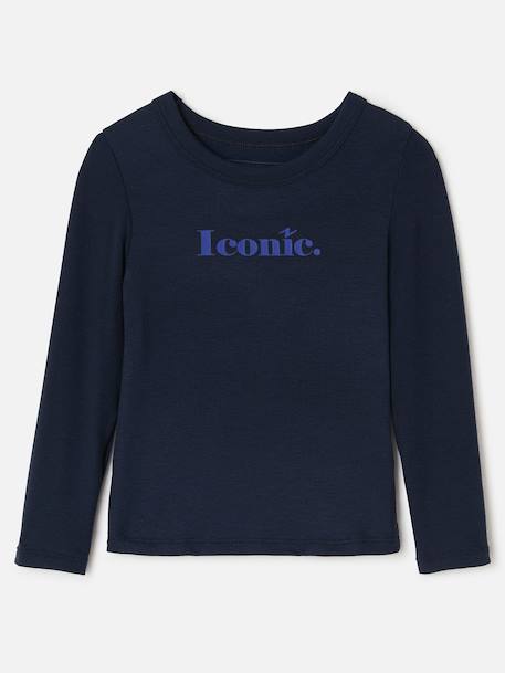 T-shirt iconic thermolactyl sensitive Blanc cassé+Bleu marine+Violet profond 7 - vertbaudet enfant 