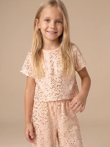 Combinaison sequin fille de fête doré 8 - vertbaudet enfant 