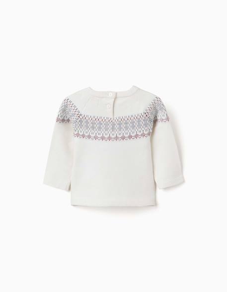 Pull en maille avec motif jacquard Blanc 2 - vertbaudet enfant 