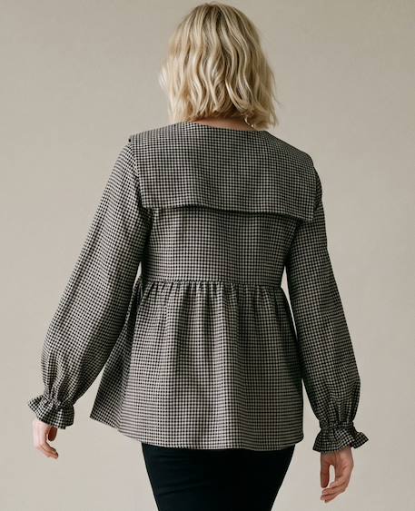 Blouse de grossesse et d'allaitement amandine Beige/noir 3 - vertbaudet enfant 