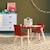 Table carrée enfant bois de pin 2 assises - judith Blanc+Rose+Terracotta+Vert+Vert olive 13 - vertbaudet enfant 