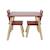 Table carrée enfant bois de pin 2 assises - judith Blanc+Rose+Terracotta+Vert+Vert olive 17 - vertbaudet enfant 
