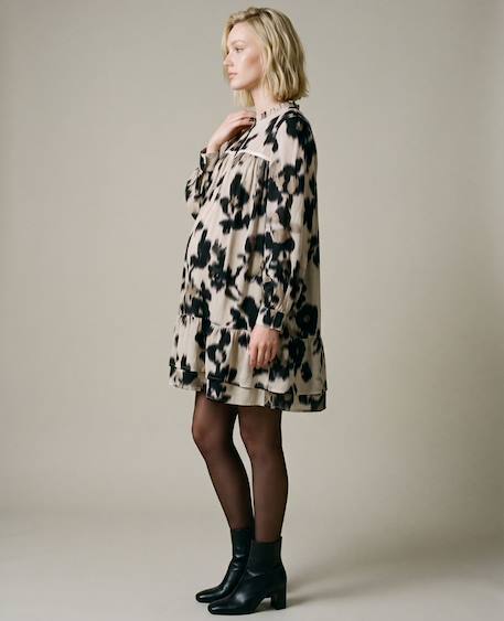 Robe de grossesse et allaitement elisabeth Beige+Multico 3 - vertbaudet enfant 