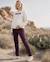 Jean de grossesse coupe droite isae Camel+Prune 11 - vertbaudet enfant 