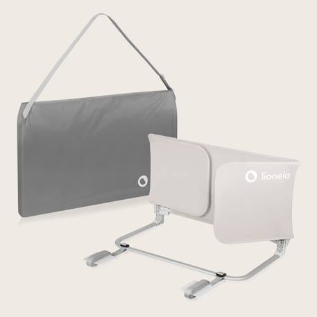 Barrière de lit lora xl pliable avec protection anti-chute et sac de transport Beige sand+Grey stone 6 - vertbaudet enfant 