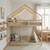 Lit enfant mezzanine cabane 90 x 190 cm pin naturel sommier à lattes inclus - roya Naturel 1 - vertbaudet enfant 