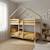 Lit enfant superposé cabane 90 x 190 cm pin naturel sommier à lattes inclus - roya Naturel 1 - vertbaudet enfant 
