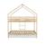 Lit enfant superposé cabane 90 x 190 cm pin naturel avec sommier et lit tiroir - roya Blanc+Vert 5 - vertbaudet enfant 
