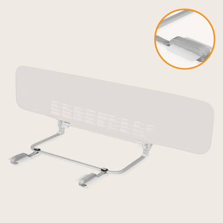 Barrière de lit lora xl pliable avec protection anti-chute et sac de transport Beige sand+Grey stone 4 - vertbaudet enfant 