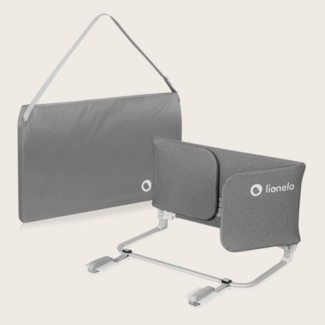 Barrière de lit lora xl pliable avec protection anti-chute et sac de transport Beige sand+Grey stone 12 - vertbaudet enfant 