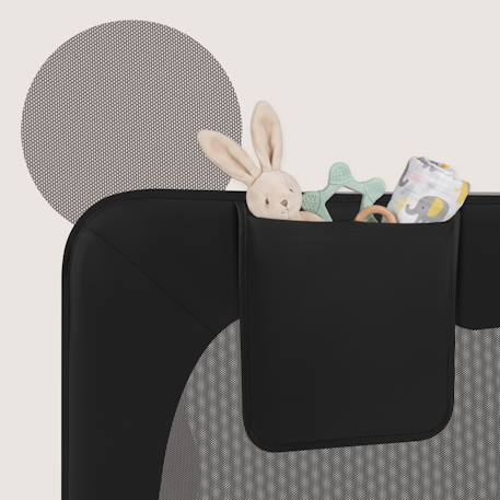 Barrière de lit bébé hanna 150 x 66 cm pliable avec filet aéré et protection anti-chute Beige melange+Black onyx+Grey melange 12 - vertbaudet enfant 