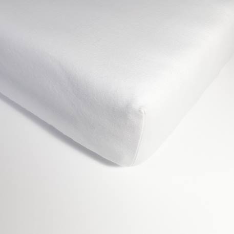 Protège matelas enfant flanelle de coton bio Blanc 2 - vertbaudet enfant 