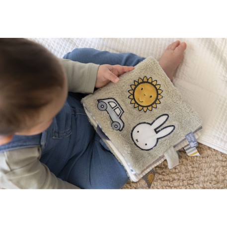 Livre d'éveil en tissu miffy - fluffy Vert-bleu 2 - vertbaudet enfant 