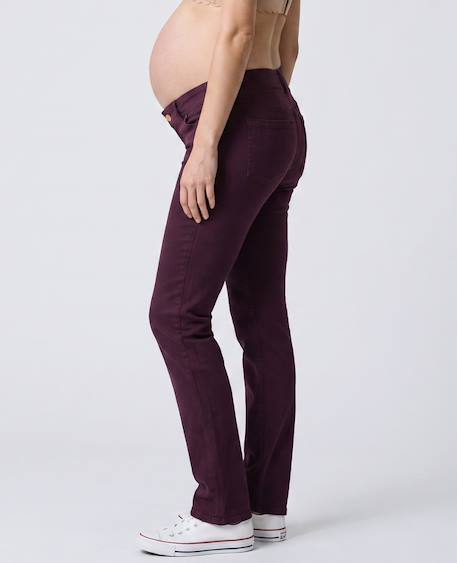 Jean de grossesse coupe droite isae Camel+Prune 9 - vertbaudet enfant 