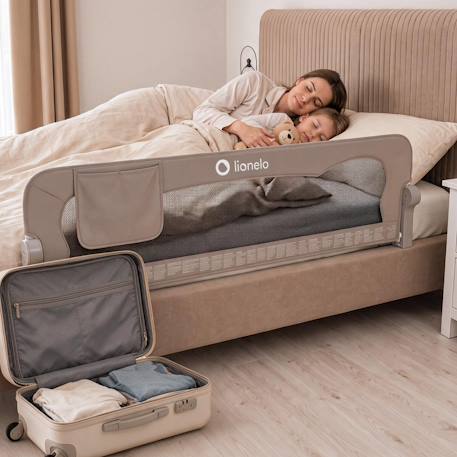 Barrière de lit bébé eva 150 cm pliable avec filet aéré et protection anti-chute Beige melange+Black onyx+Grey melange 14 - vertbaudet enfant 