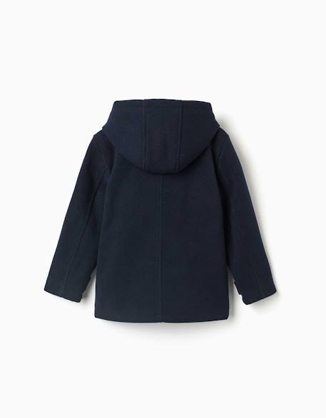 Manteau à effet laine avec poches b&s Bleu 2 - vertbaudet enfant 