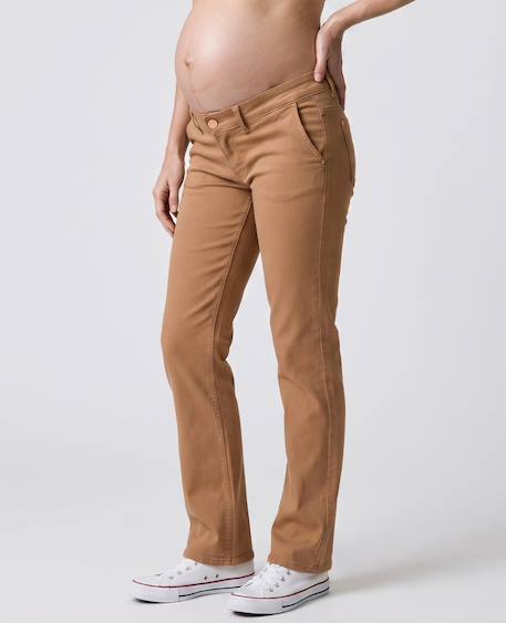 Jean de grossesse coupe droite isae Camel+Prune 3 - vertbaudet enfant 