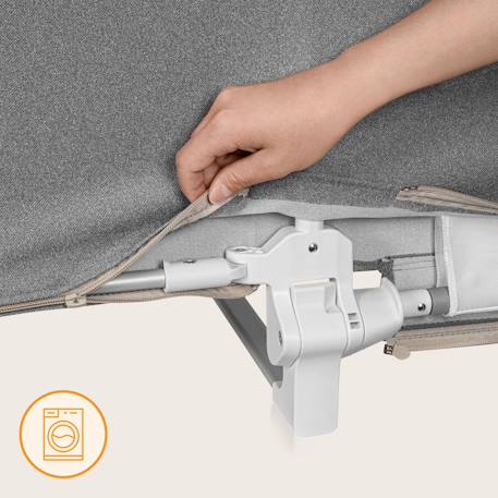 Barrière de lit lora pliable avec protection anti-chute et sac de transport Beige sand+Grey stone 10 - vertbaudet enfant 