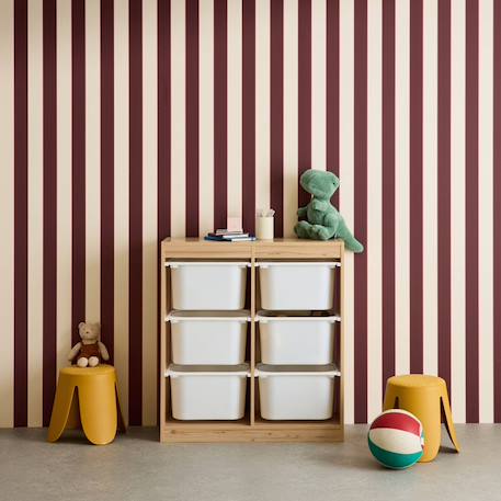 Meuble de rangement enfant 6 bacs de rangement en plastique Blanc+Naturel 7 - vertbaudet enfant 