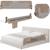 Barrière de lit bébé eva 150 cm pliable avec filet aéré et protection anti-chute Beige melange+Black onyx+Grey melange 1 - vertbaudet enfant 